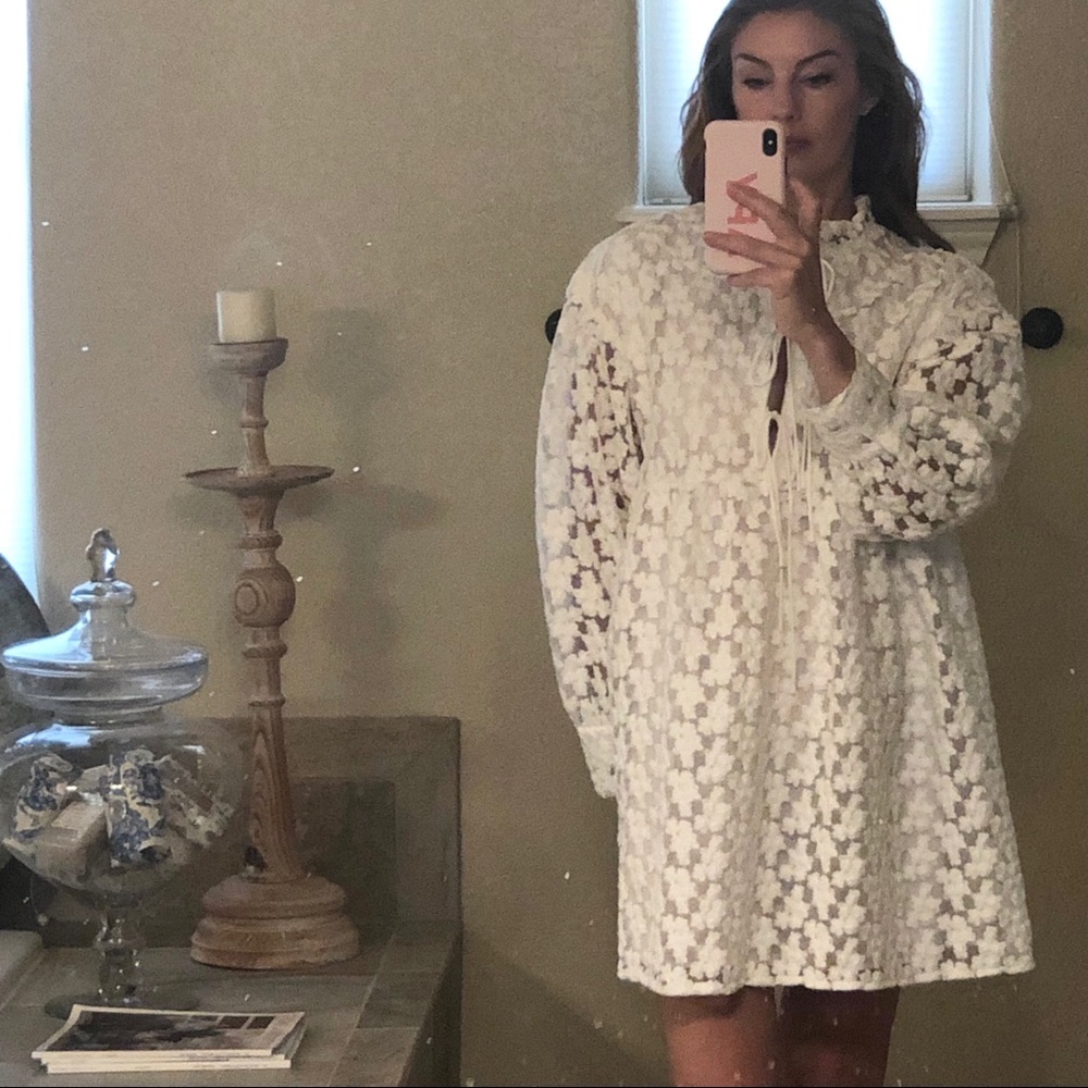 Zara Embroidered Babydoll Dress